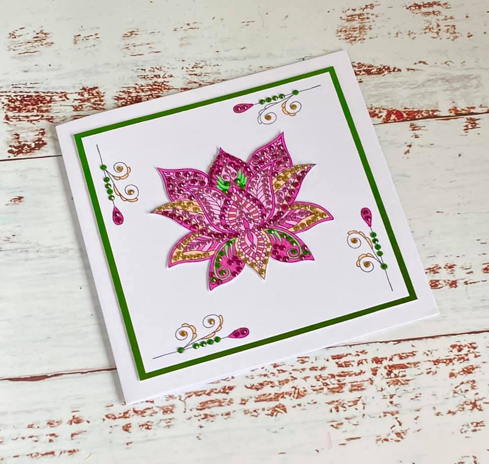 Craft Buddy Crystal Art Lahore Lotus A6 Stamp set