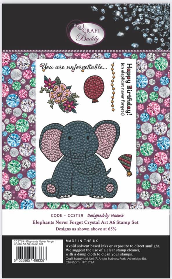 Craft Buddy Elephants Never Forget A6 Premium Stamp Set