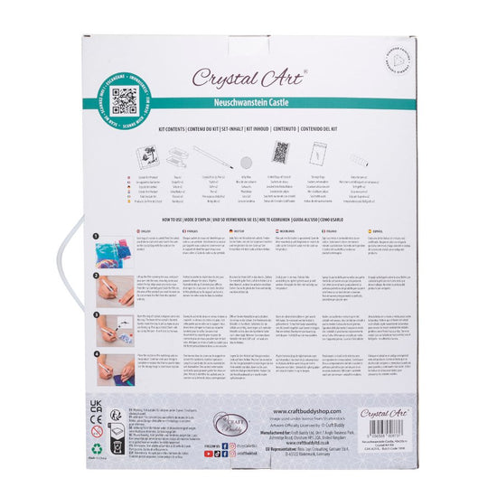 "Castle" Crystal Art Kit 40x50cm Back packaging