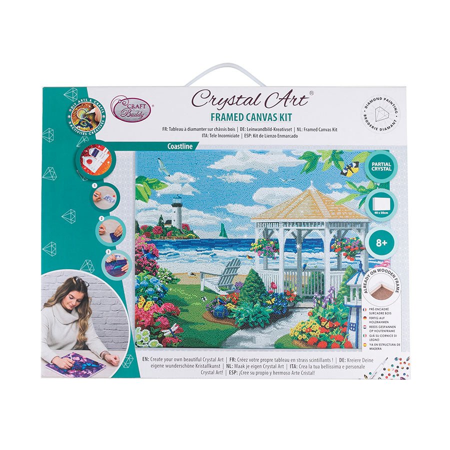 "Coastline" Crystal Art Canvas Kit 40x50cm