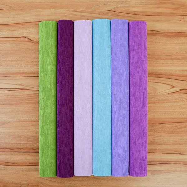 Craft Buddy Crepe Paper Assortment set of 6 - Purple Haze