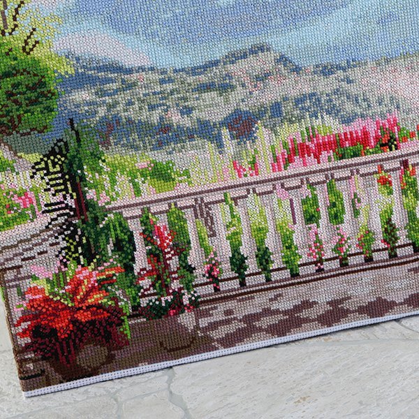 Craft Buddy Pre Printed 40*65cm Cross Stitch Kit - Balcony View