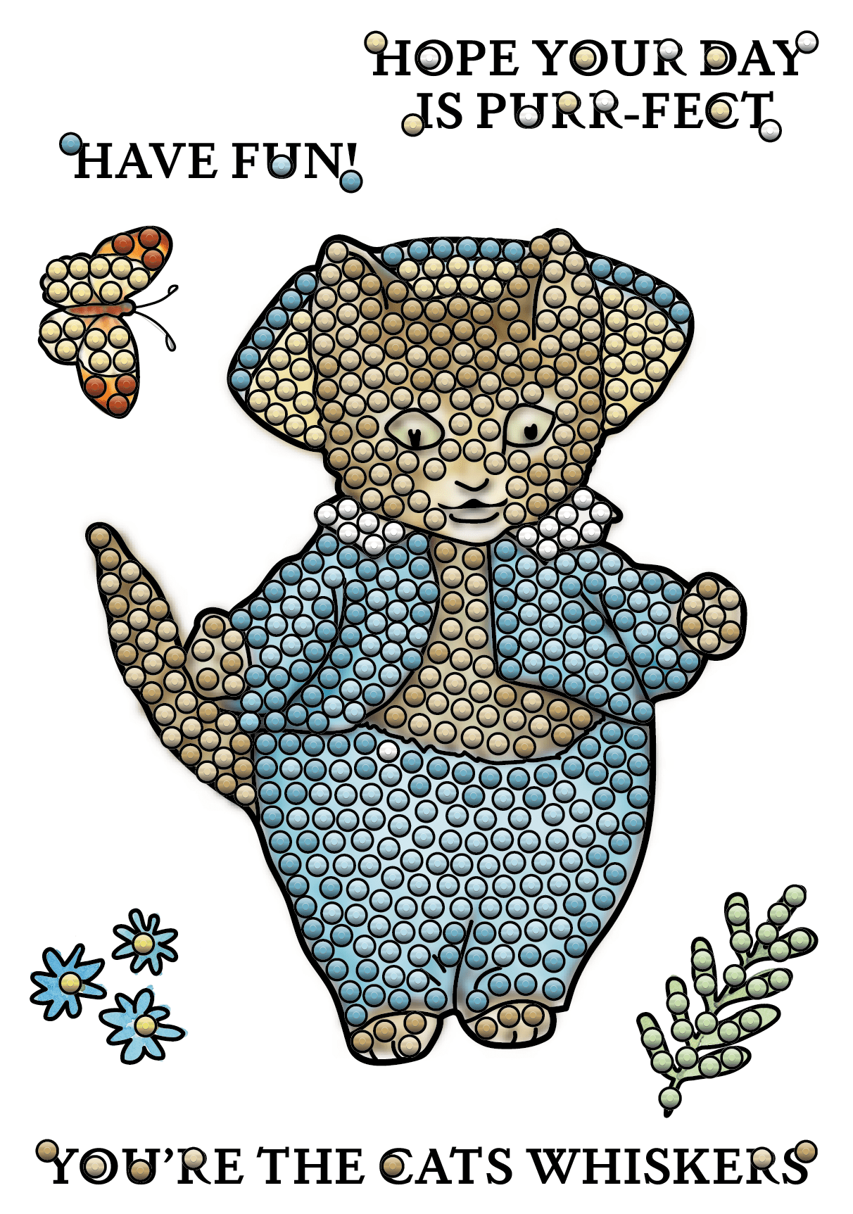 Peter Rabbit Crystal Art A6 Stamp Set - Tom Kitten