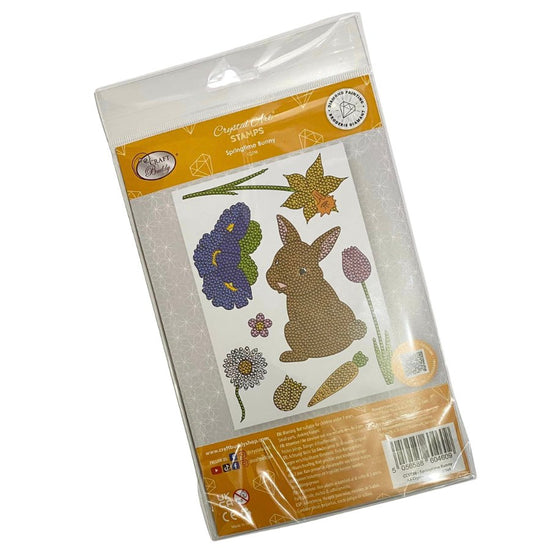 Crystal Art A5 Stamp Set - Springtime Bunny Back Packaging 