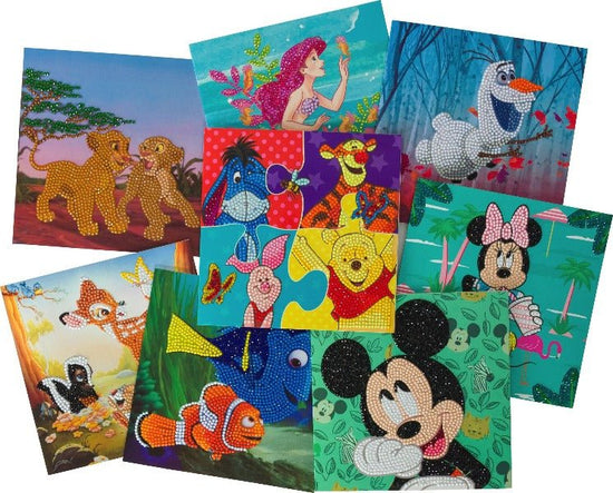 "Disney" Crystal Art Card Set Set of 8