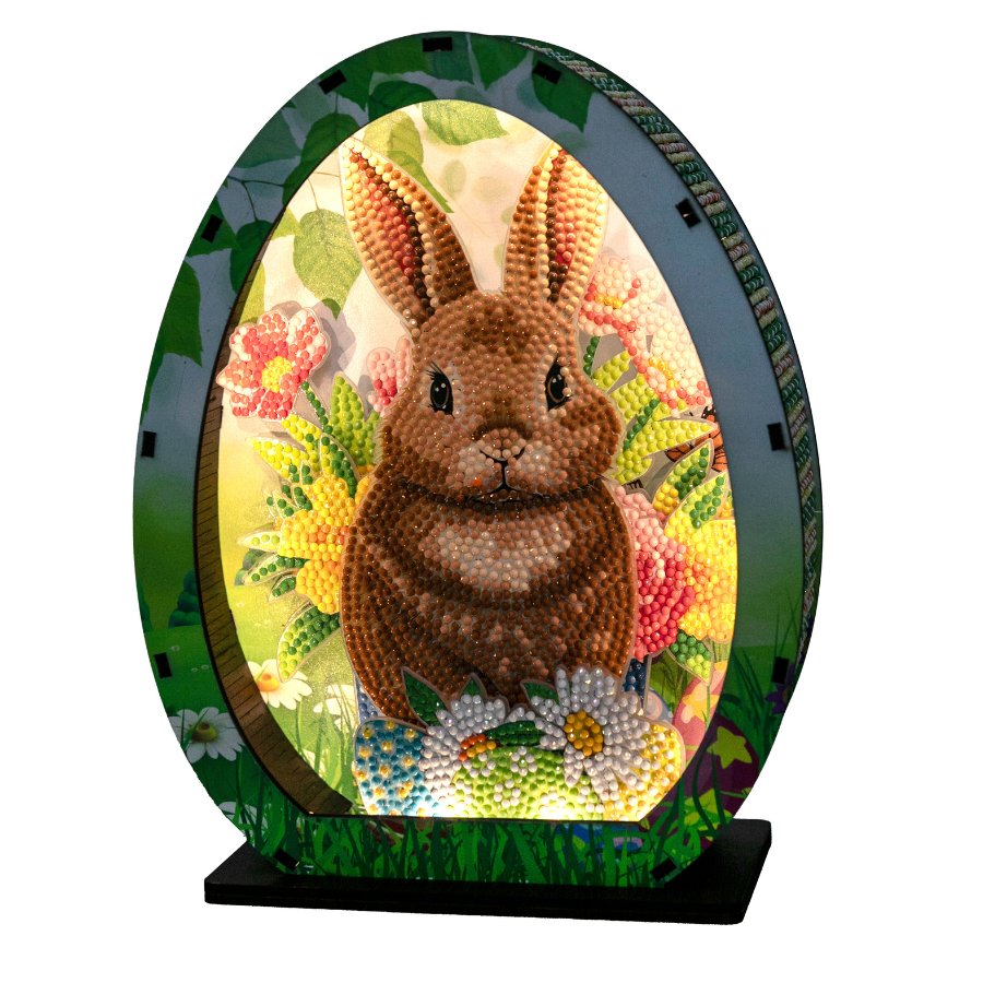 "Easter" Crystal Art LED 3D Scene Kit Front Light On