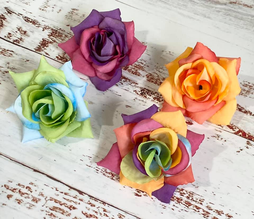 "Rainbow Roses" Forever Flowerz Makes approx 60 Flowers