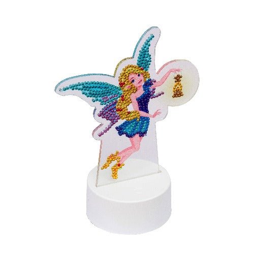 "Fairy with Lantern" Crystal Art LED LAMP