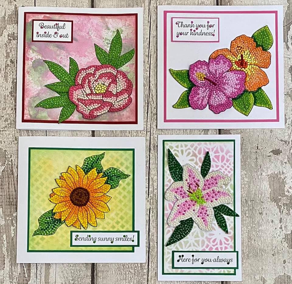 CCST-COMP3: Craft Buddy Crystal Art Summer Flowers Stamps Complete Collection