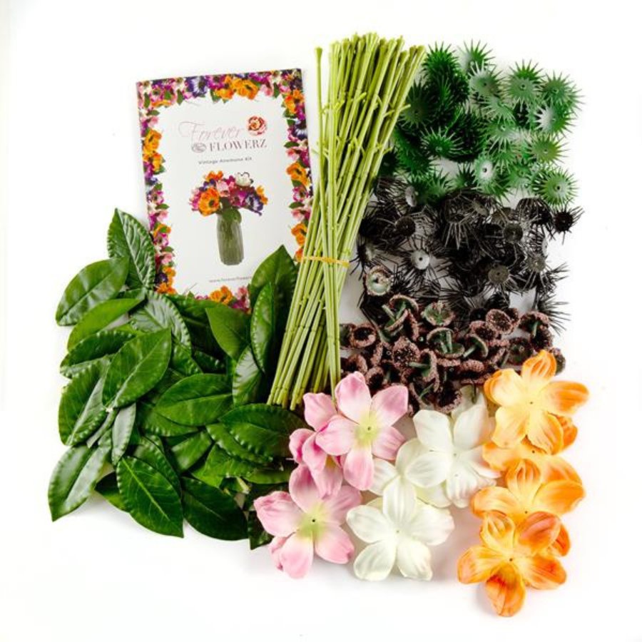 Forever Flowerz Pastel Anemone Kit Content