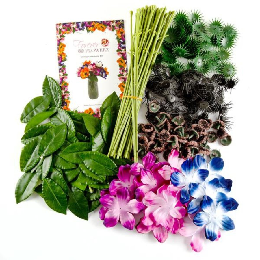 Forever Flowerz Vintage Anemone Kit Content