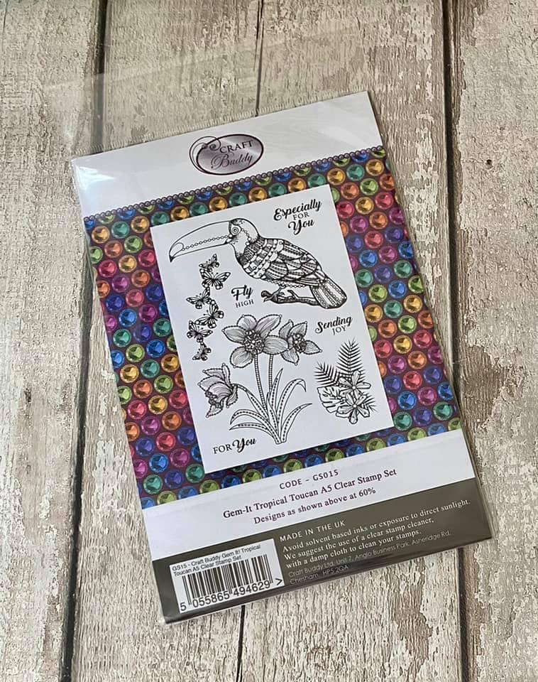 GS15 : Craft Buddy Gem It! Tropical Toucan A5 Clear Stamp Set
