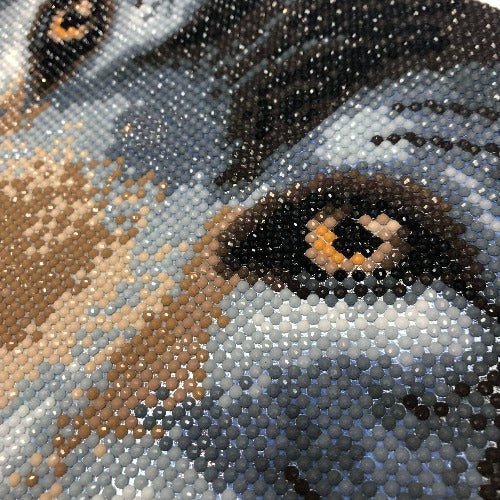 "Wolf" Crystal Art Canvas Kit 30x30cm