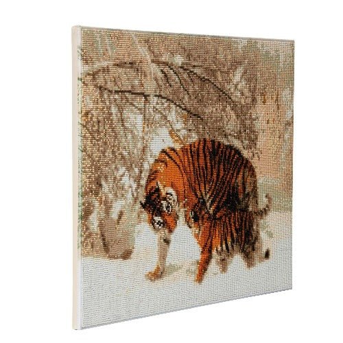 "Winter Tigers" Crystal Art Canvas Kit 40x50cm