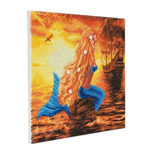 "Mermaid Dreams" Framed Crystal Art Kit 40x50cm Side View