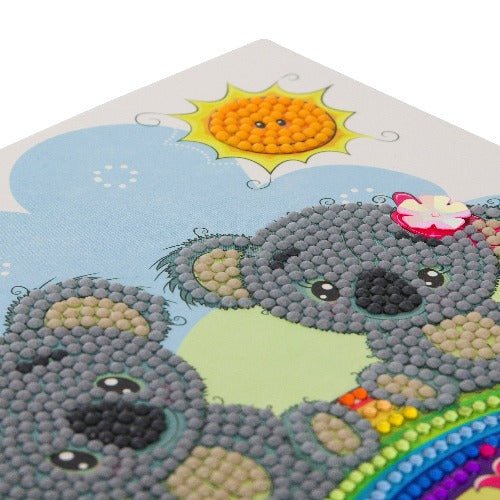 "Koala Bear Rainbow" Crystal Art Card Kit