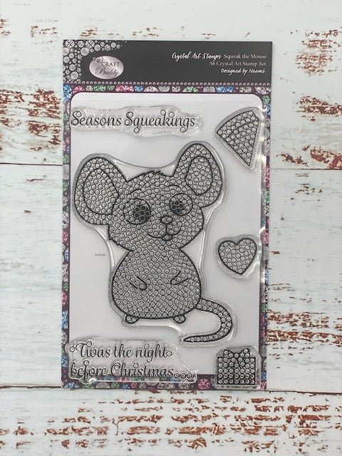 Craft Buddy Crystal Art Squeak the Mouse A6 Stamp Set