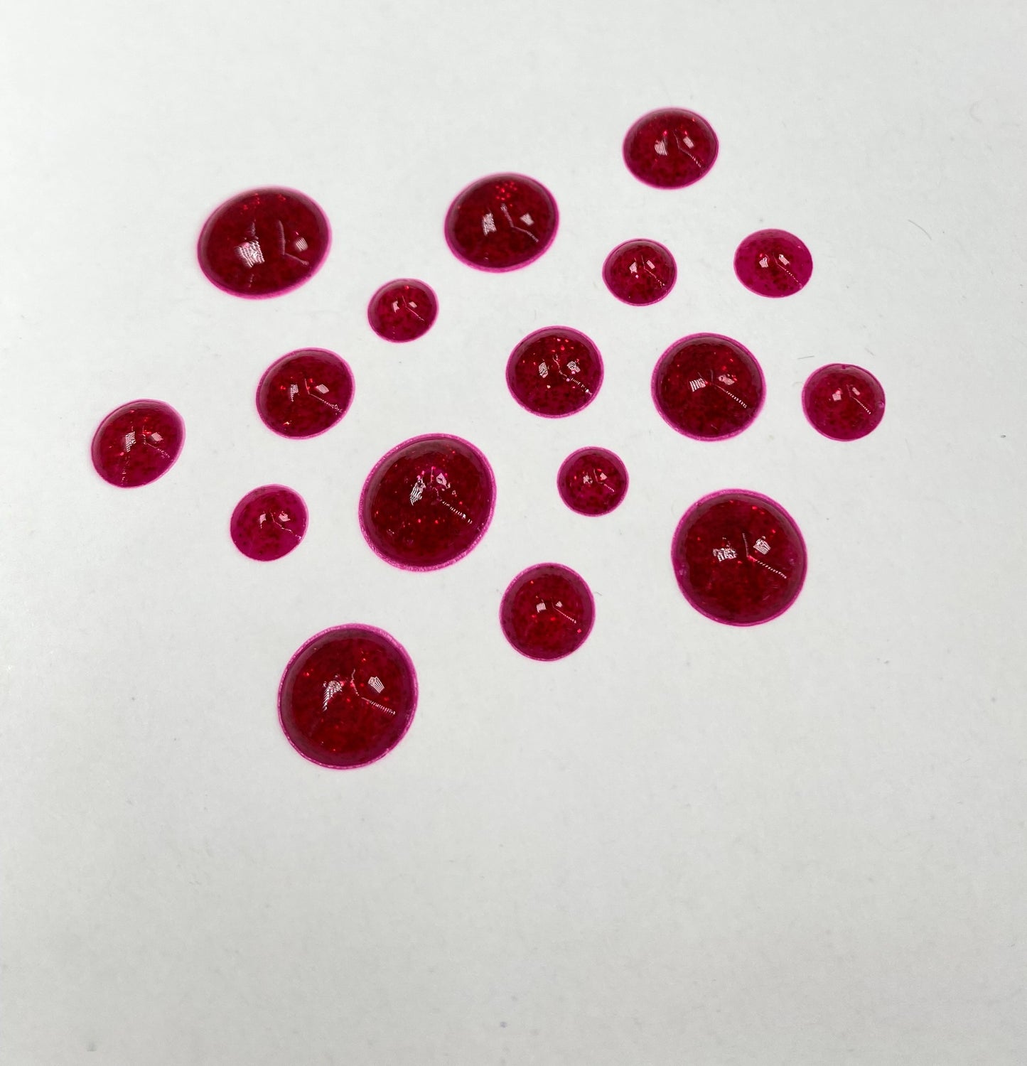 Liquid Glitter Glass Drops- Crimson Crystals
