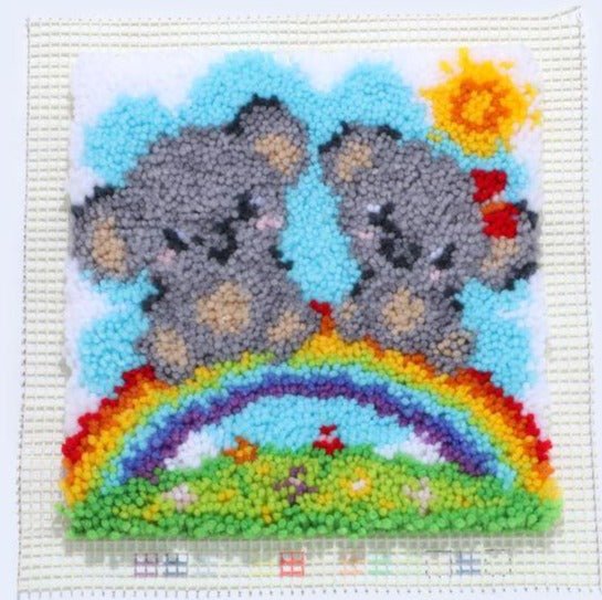 "Koala & Giraffe" Children's Latch Hook Set of 2 12*12inch