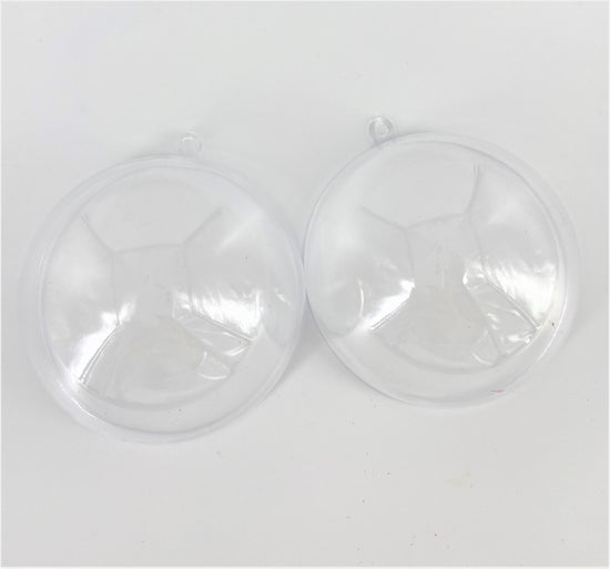 Set of 5 Clear Hanging Baubles - 8cm
