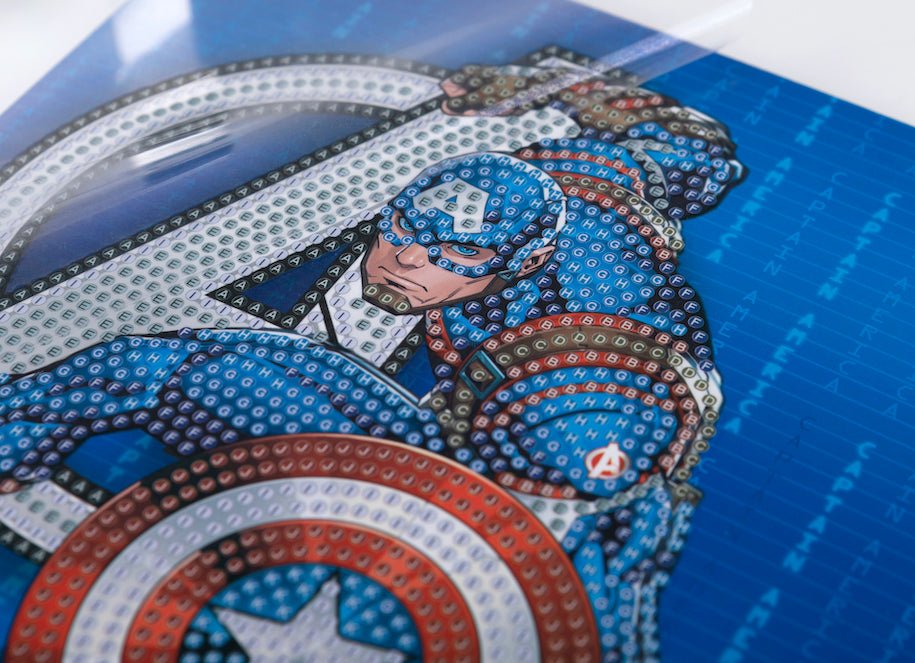 Captain America 18x18cm Crystal Art Card