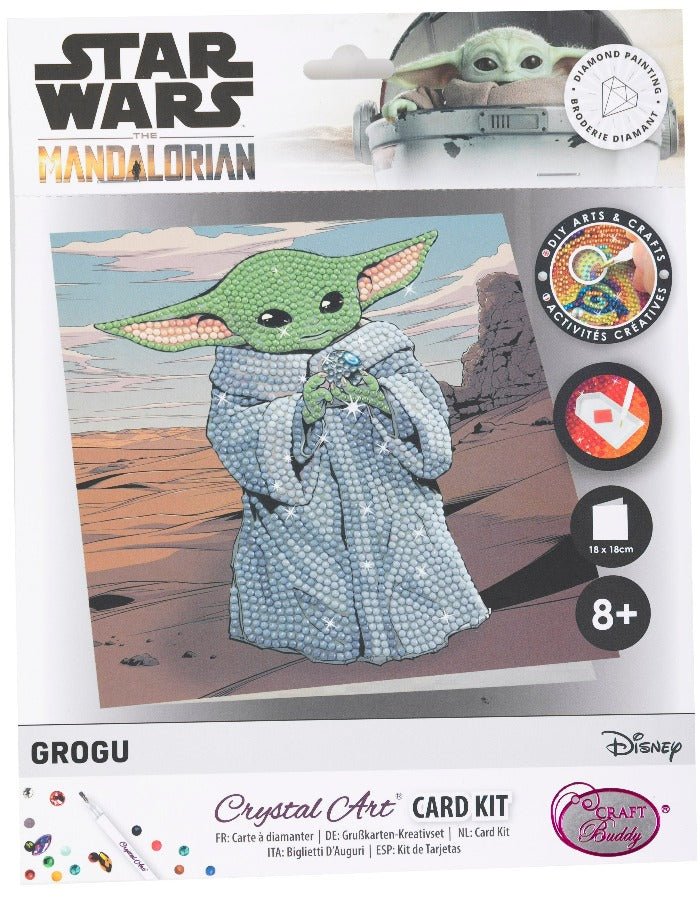 Grogu 18x18cm Crystal Art Card - Front Packaging