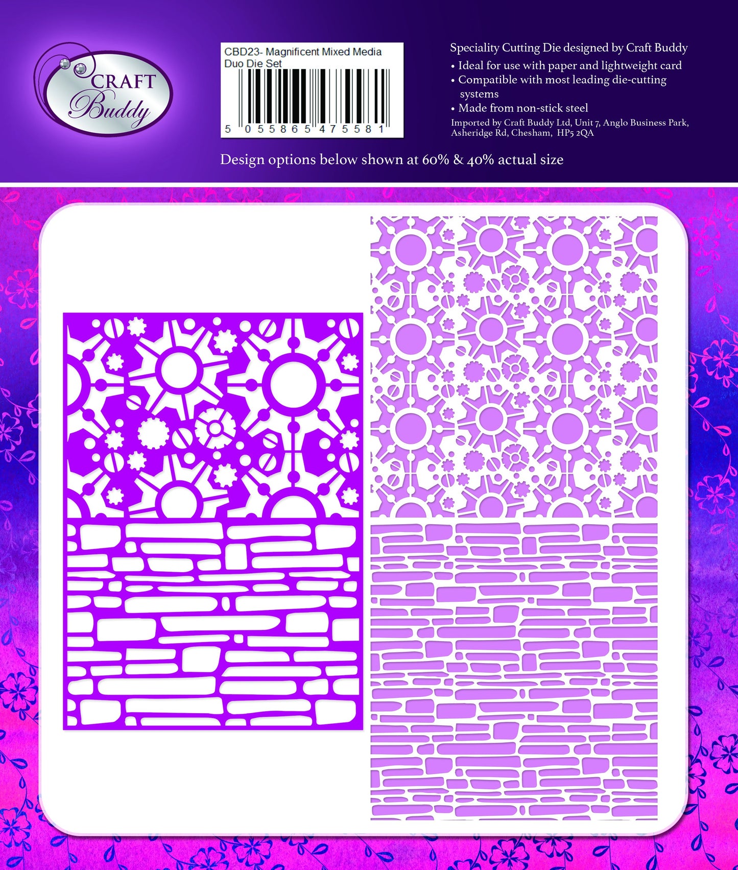 Magnificent Industrial Duo Background Die Set - CBD23