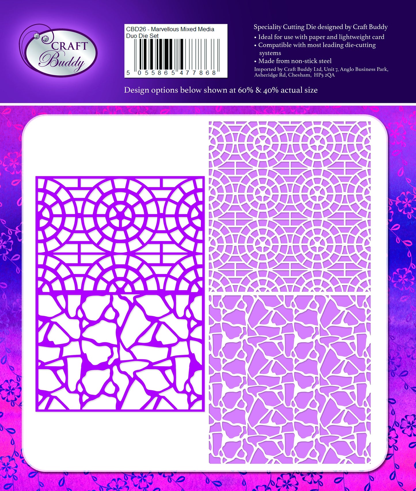 Marvellous Industrial Duo Background Die Set - CBD26