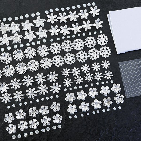 Craft Buddy 80 3D Ornate Metal Flowers with Resin Centres