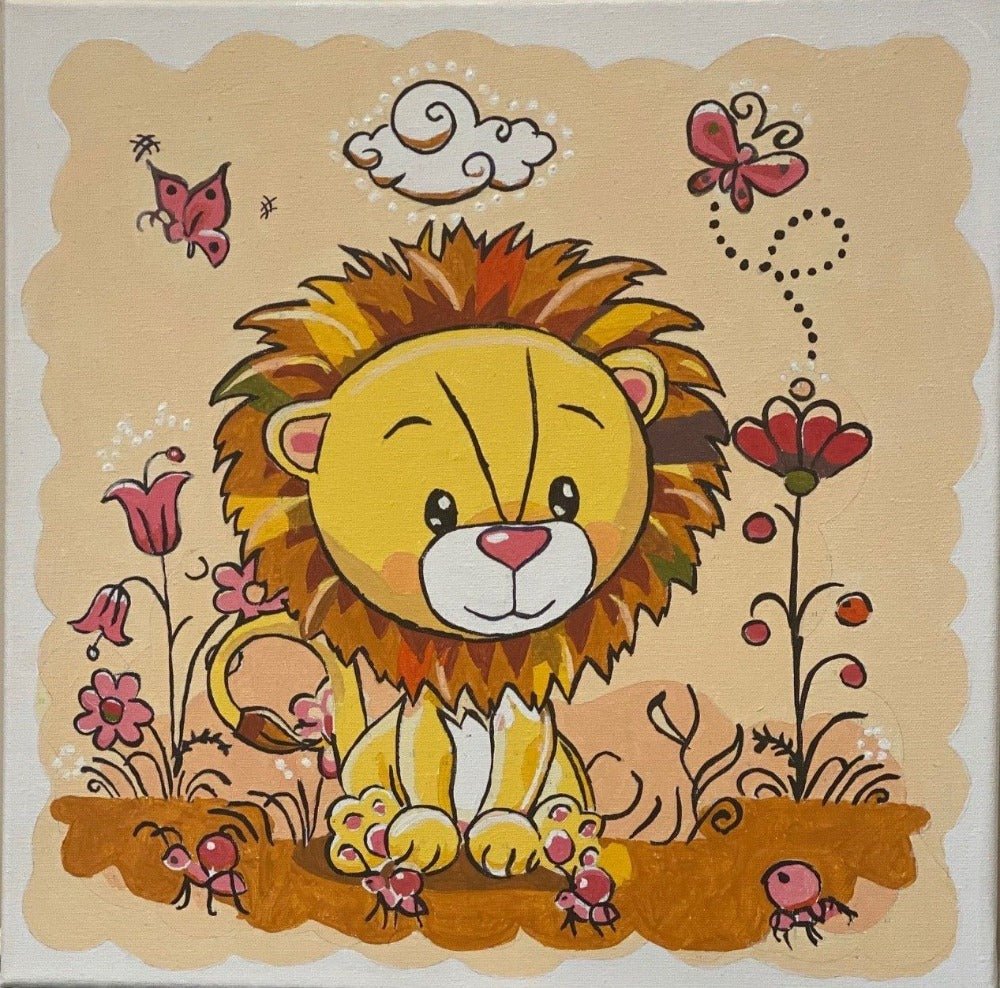 "Leroy the Lion" Paint by Numbers Framed Kit 30x30cm