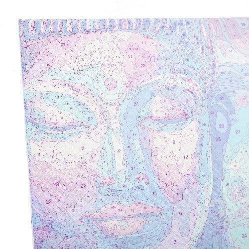 "Lord Buddha" 30x30cm Paint By Numb3rs Kit - Detailing