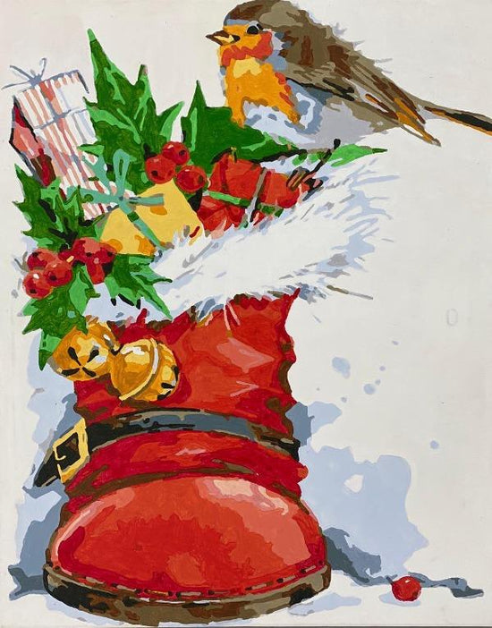 "Christmas Robin" Paint by Numbers Framed Kit 40x50cm