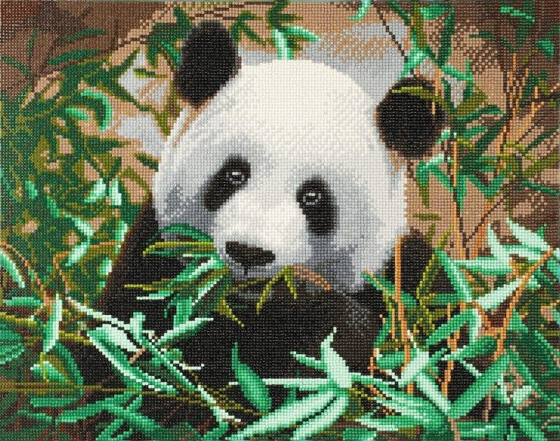 "Panda" Crystal Art Canvas Kit 40x50cm