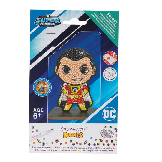 "Shazam" Crystal Art Buddies DC Series 3 Front Packaging