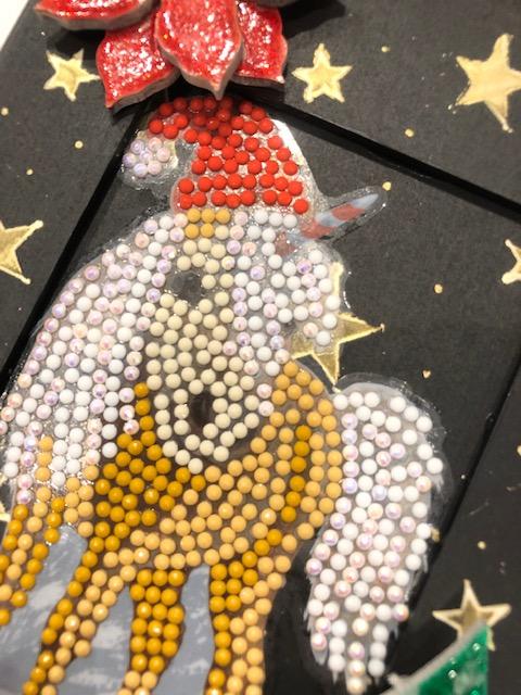 "Christmas" Horse Crystal Art Motif (With Tools)