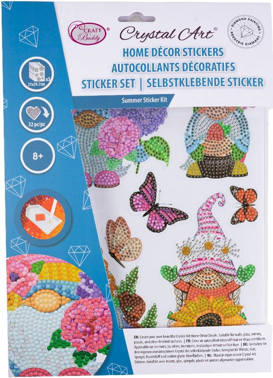 Crystal Art Wall Sticker Sheets Bumper Kit Set of 5 - SUMMER Front Packaging