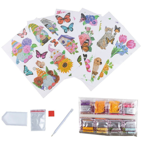 Crystal Art Wall Sticker Sheets Bumper Kit Set of 5 - SUMMER Contents