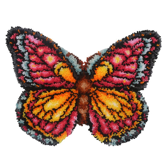 Butterfly latch hook rug 48x64cm