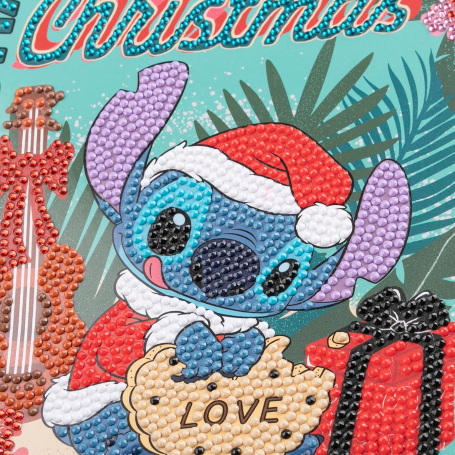 Christmas Aloha, 18x18cm Crystal Art Card Close Up