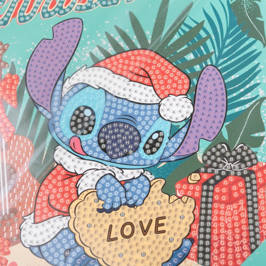Christmas Aloha, 18x18cm Crystal Art Card Close Up Incomplete