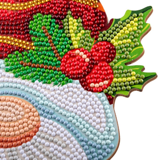 Crystal Art Wooden Hanging Decoration: Gnomes Close Up