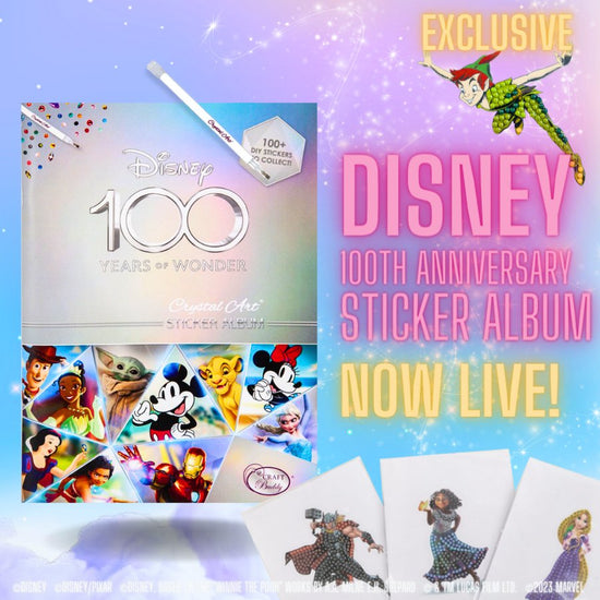 Disney 100th anniversary crystal art sticker album starter set