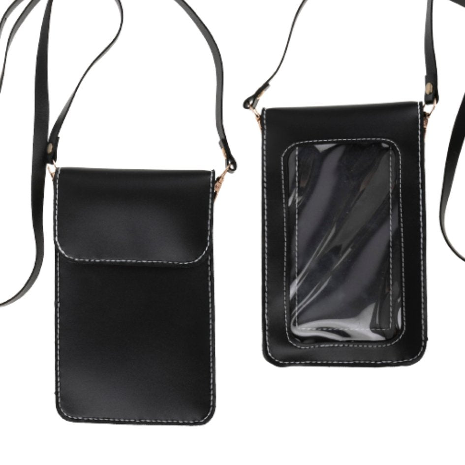 DIY Mobile Phone Bag black front and back
