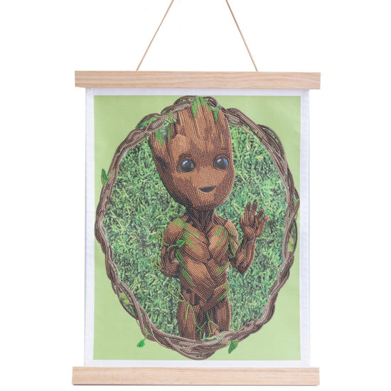"Groot" Crystal Art Scroll Kit 35x45cm Front View