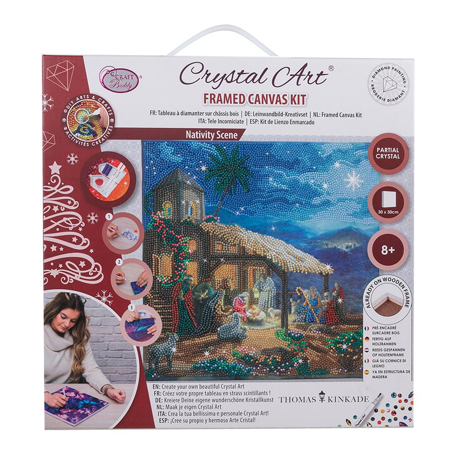 "Nativity Scene" Crystal Art Kit 30x30cm front packaging