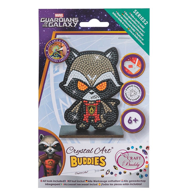 Rocket crystal art buddies marvel series 2 front packaging