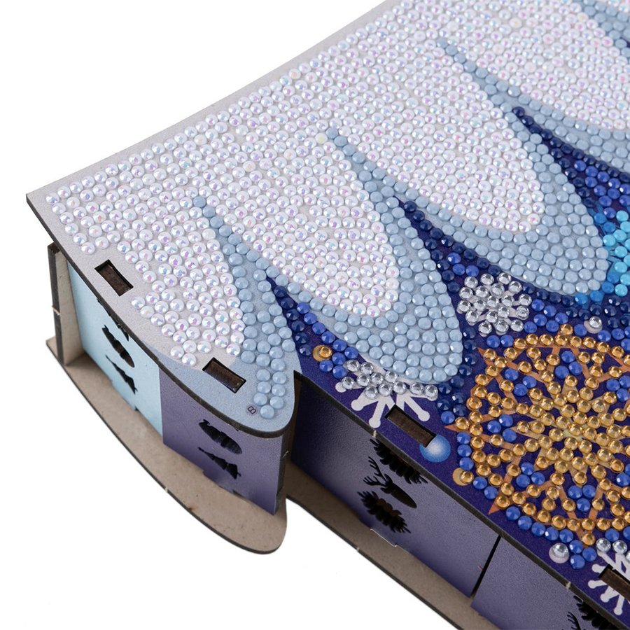  Snowy Crystal Art Stocking Treat Holder close up