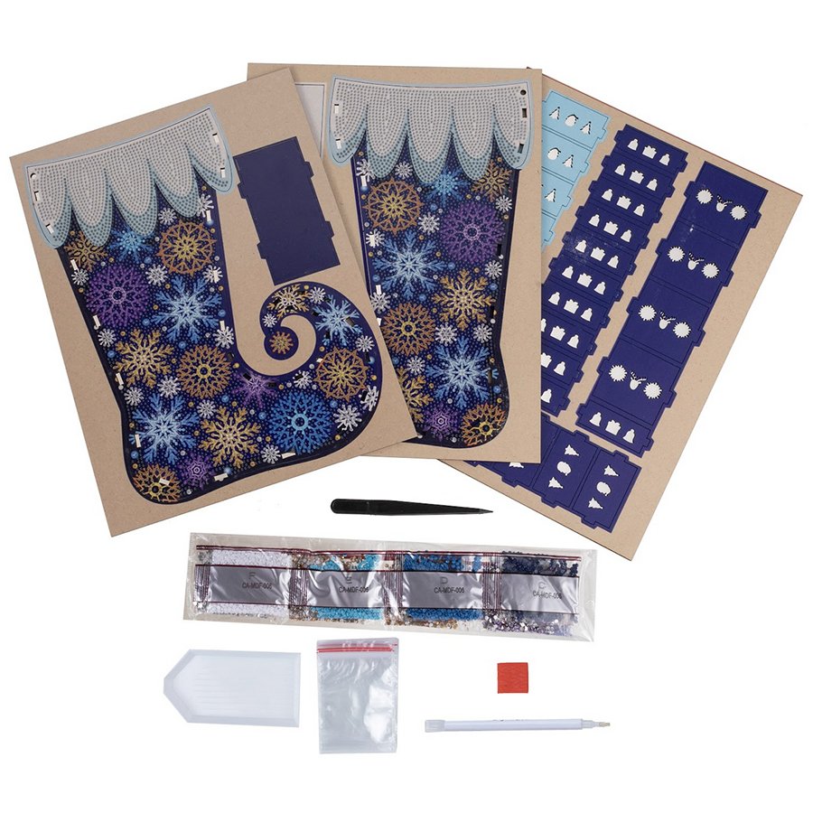  Snowy Crystal Art Stocking Treat Holder contents
