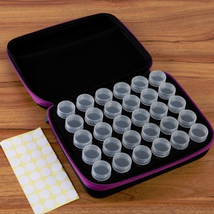 Crystal Art Storage case with 30 bottles