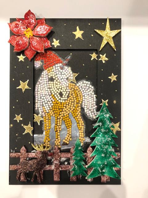 "Christmas" Horse Crystal Art Motif (With Tools)